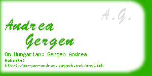 andrea gergen business card